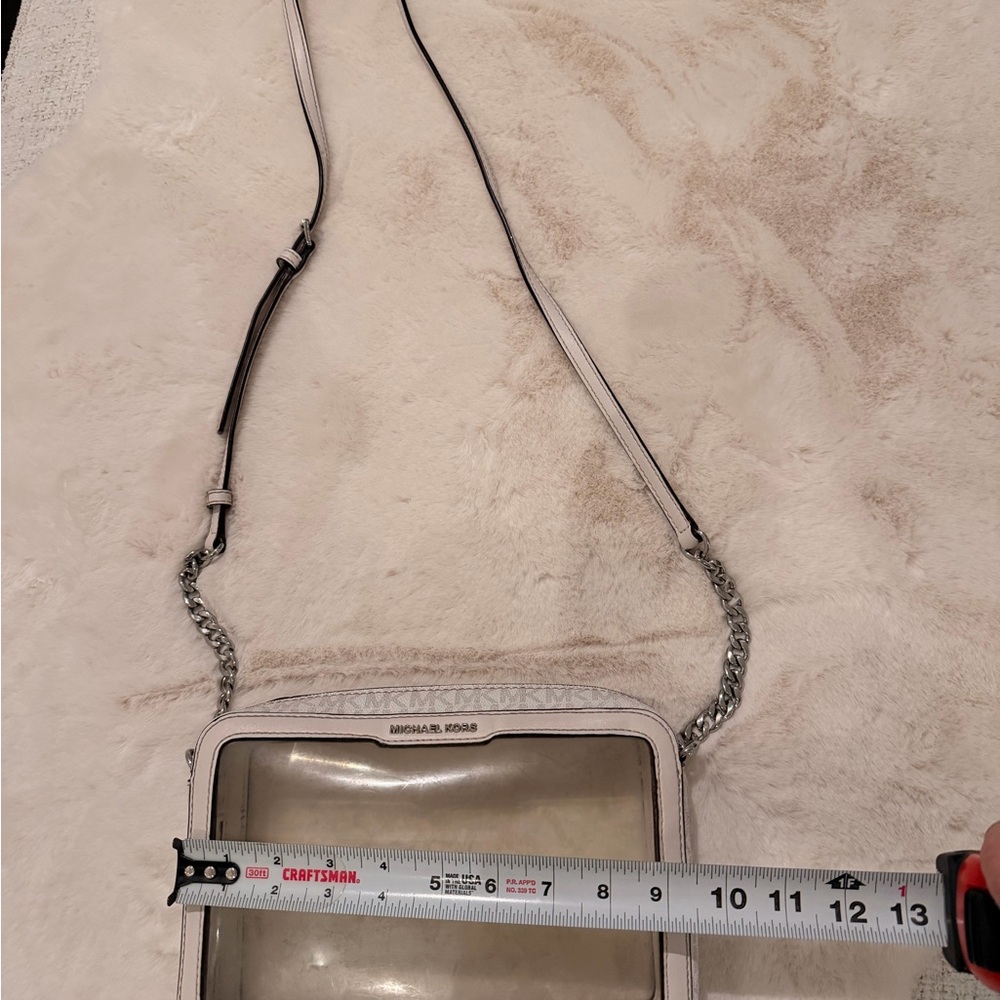Michael Kors White and Silver Handbag